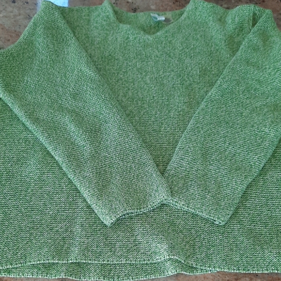 sahalie Sweaters - sahalie Light Heather Green Crewneck Sweater